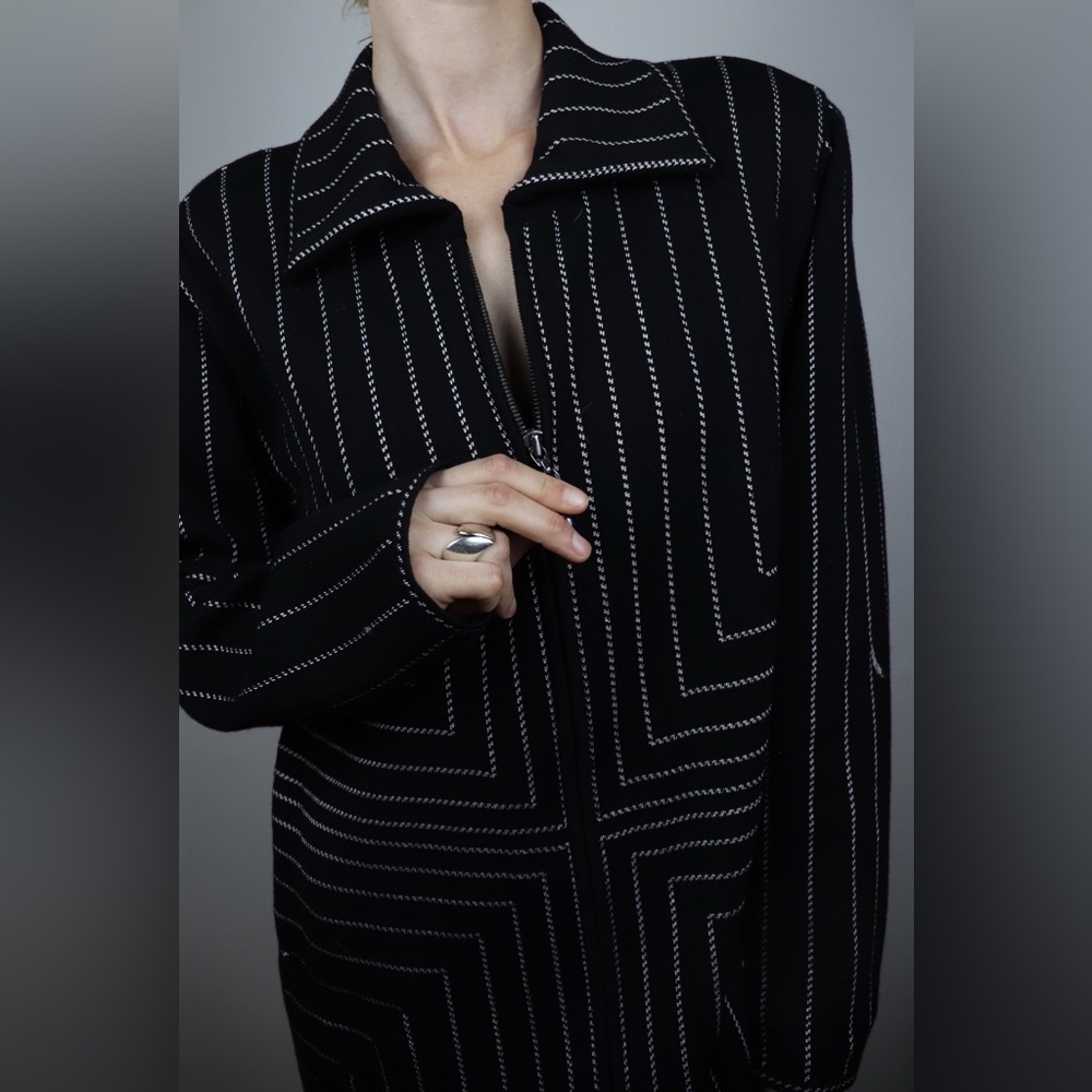 Vintage Escada Margaretha Ley Double Zip Patterned Jacket ⚡️⚡️